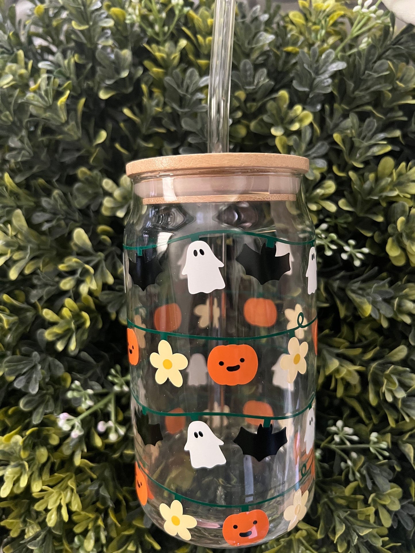 Halloween Lights Glass Can