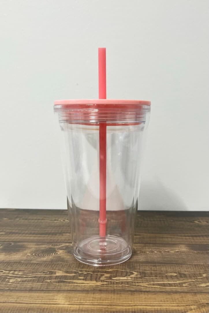 16 oz Pink Double Wall Tumbler