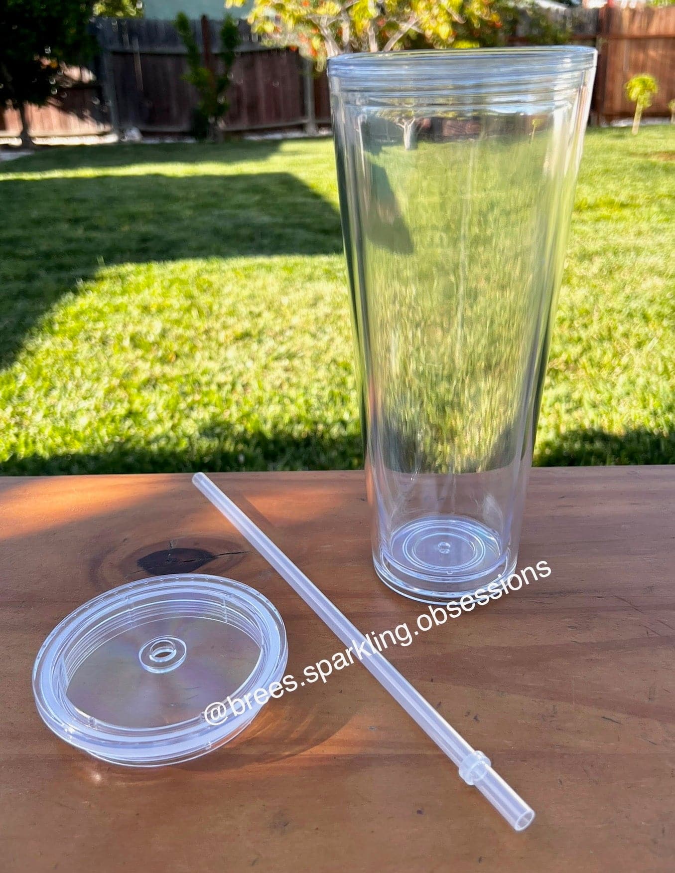 Clear 24oz Double Wall Tumbler
