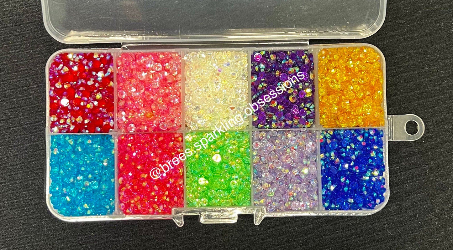 10 Grid- 3MM Transparent Rhinestone Kit