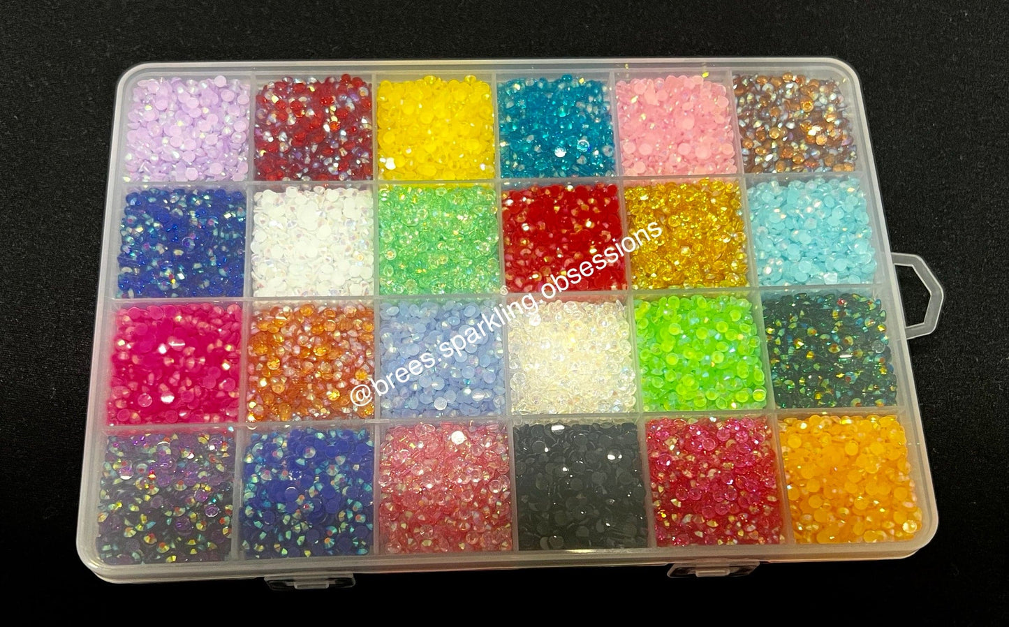 24 Grid- 3MM Transparent and Jelly Rhinestone Kit